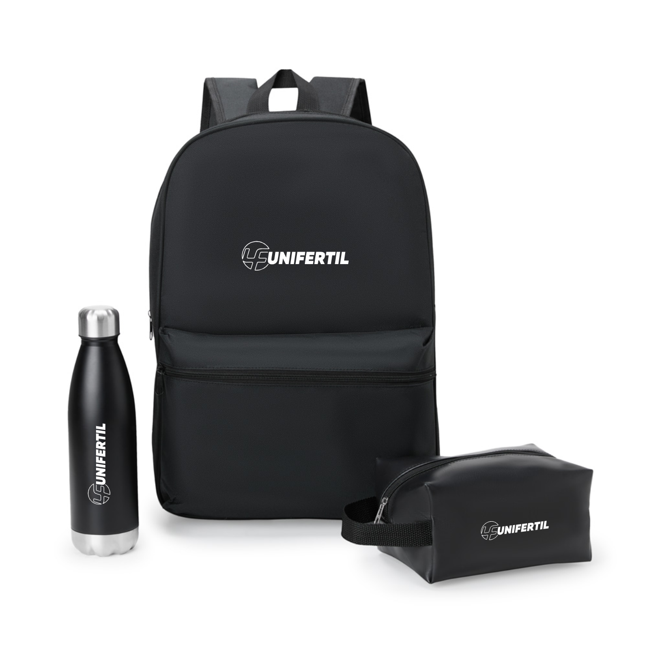 Conj. Mochila, Necessaire E Garrafa - 3 Pçs
